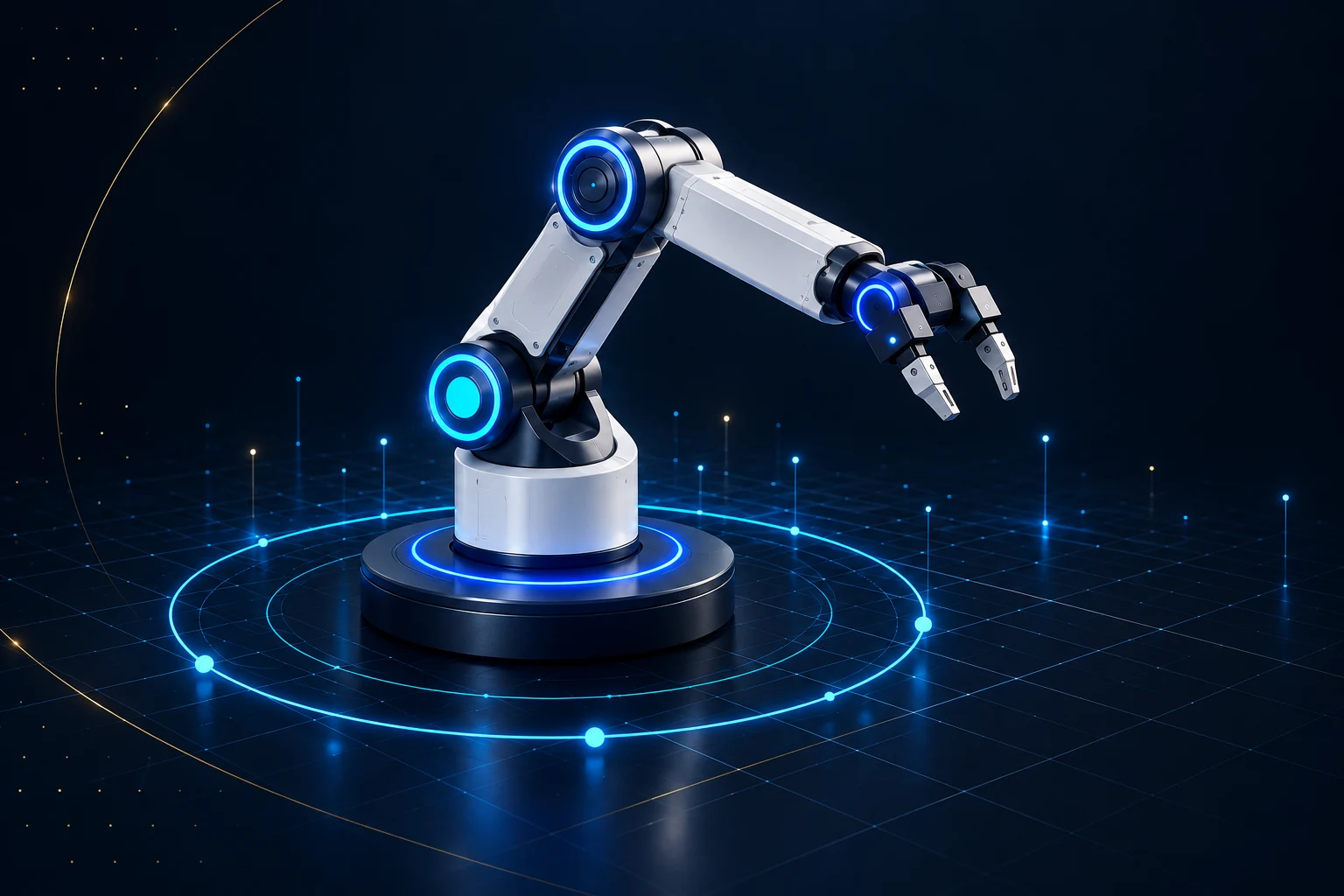 Concept illustration of a robotic arm, not a KUXA product
